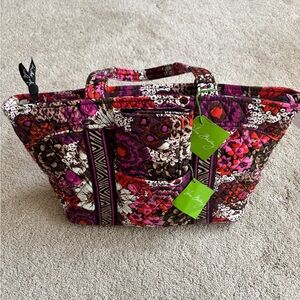 Vera Bradley Pink and Purple Floral Tote and Wallet Set